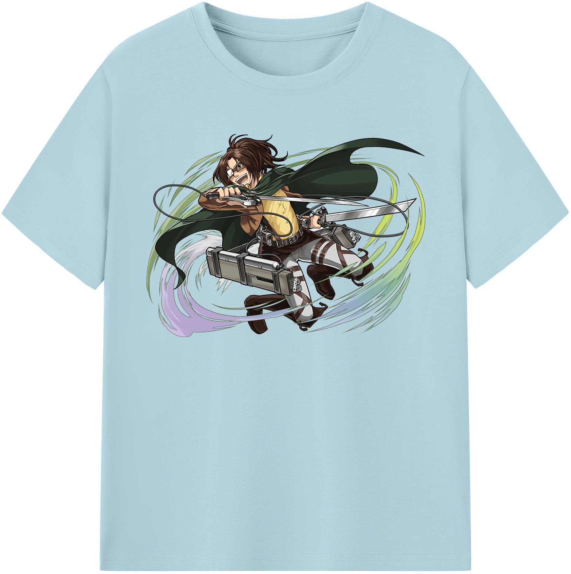 （画像用） 進撃の巨人 ハンジ·ゾエ Attack on Titan Hanji Zoe 綿100％半袖Tシャツ（フロントプリント）